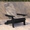 Flash Furniture Black Folding Adirondack Chairs-Cream Cushions, 2PK 2-JJ-C14505-CSNCR-BLK-GG - alternate 9